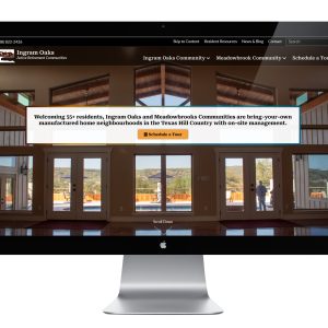 Website on a desktop screen